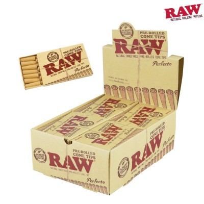 RAW PRE ROLLED CONE TIPS PERFECTO 1/20 CT/PACK